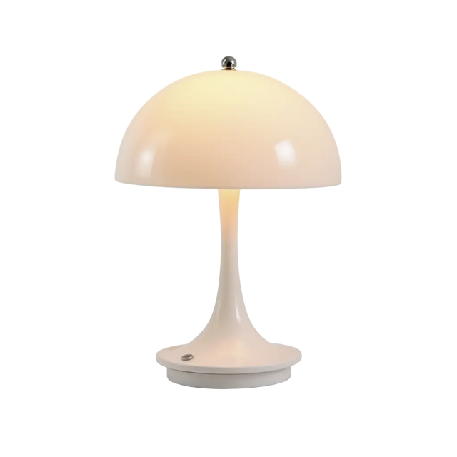 Lampe de table Céïlo – forme champignon, recharge USB-C – Lumsky