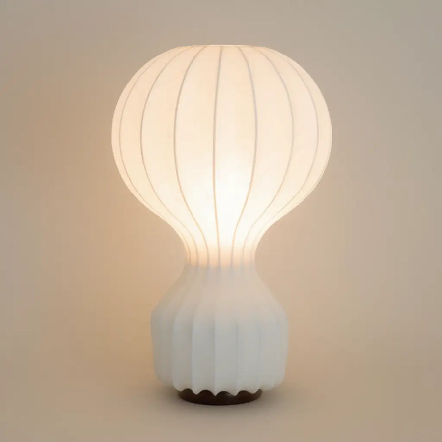 Lampe de table Duna – abat-jour tissu, intensité variable – Lumsky