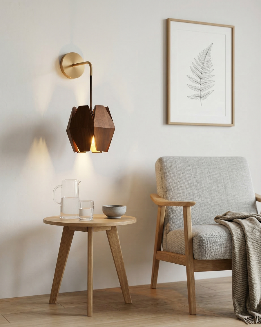Applique murale Okuca – bois naturel – Lumsky
