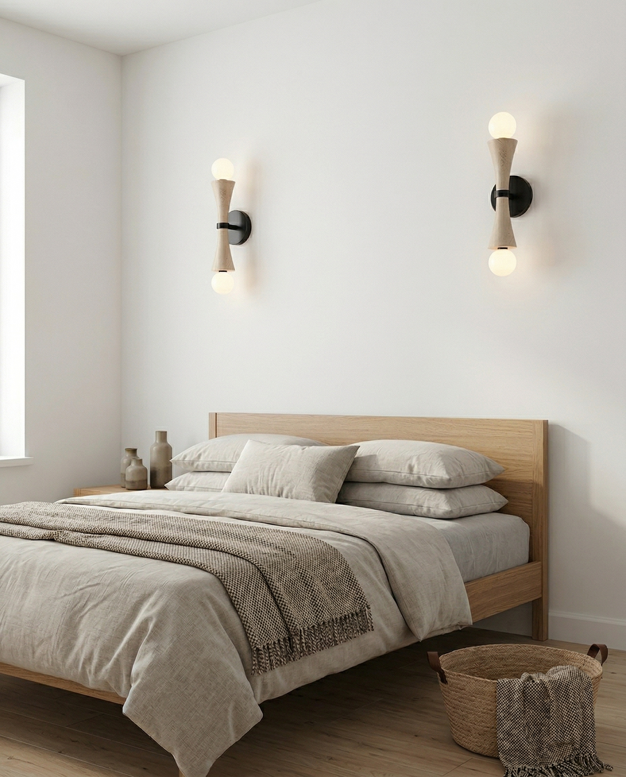 Applique murale Nunid – travertin naturel – Lumsky