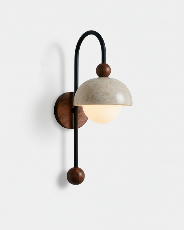 Applique murale Akofi – travertin naturel – Lumsky