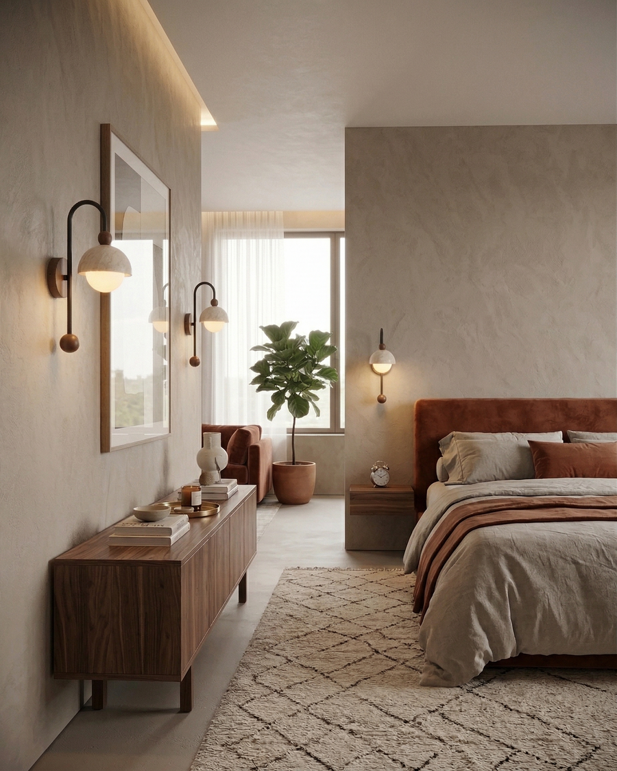 Applique murale Akofi – travertin naturel – Lumsky