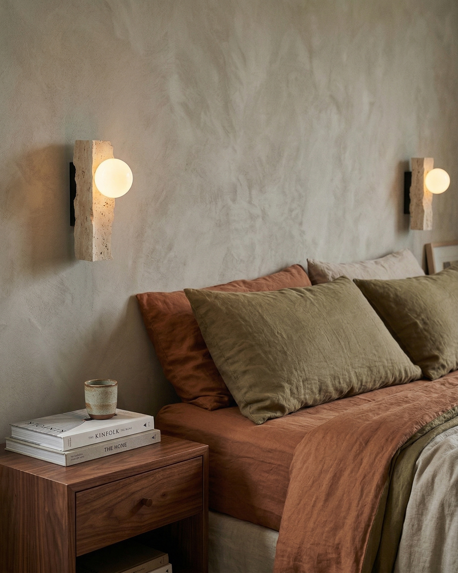 Applique murale Uborim – travertin naturel – Lumsky