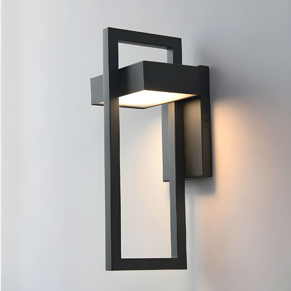 Applique murale extérieure LED – aluminium noir, double faisceau – Lumsky