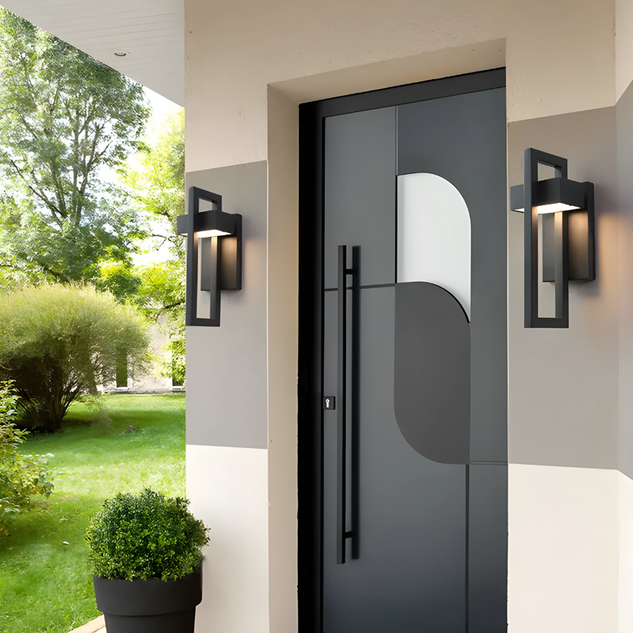 Applique murale extérieure LED – aluminium noir, double faisceau – Lumsky