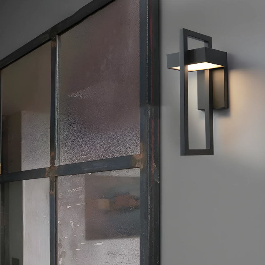 Applique murale extérieure LED – aluminium noir, double faisceau – Lumsky
