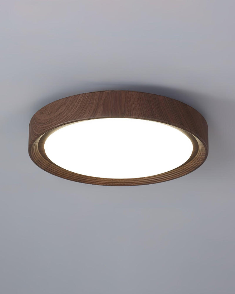 Plafonnier Elopi – métal finition grain de noyer – Lumsky