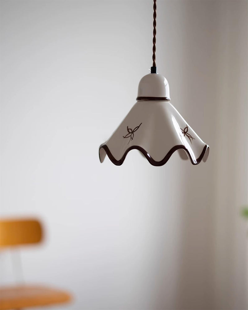 Suspension Futad – céramique d'art et métal doré – Lumsky
