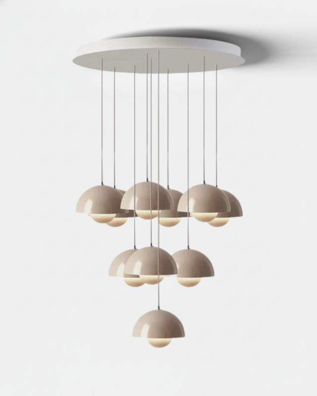 Suspension Itago – aluminium sculpté, nuancier de finitions mates – Lumsky
