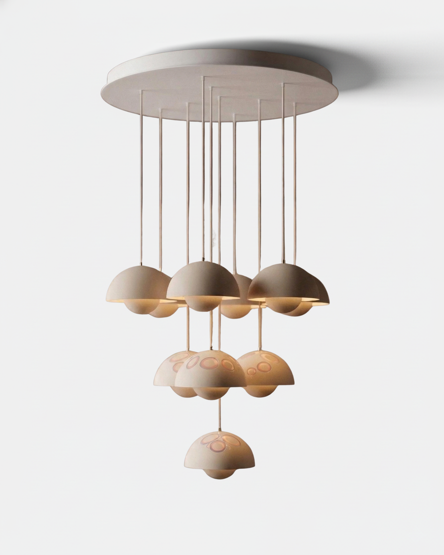 Suspension Itago – aluminium sculpté, nuancier de finitions mates – Lumsky
