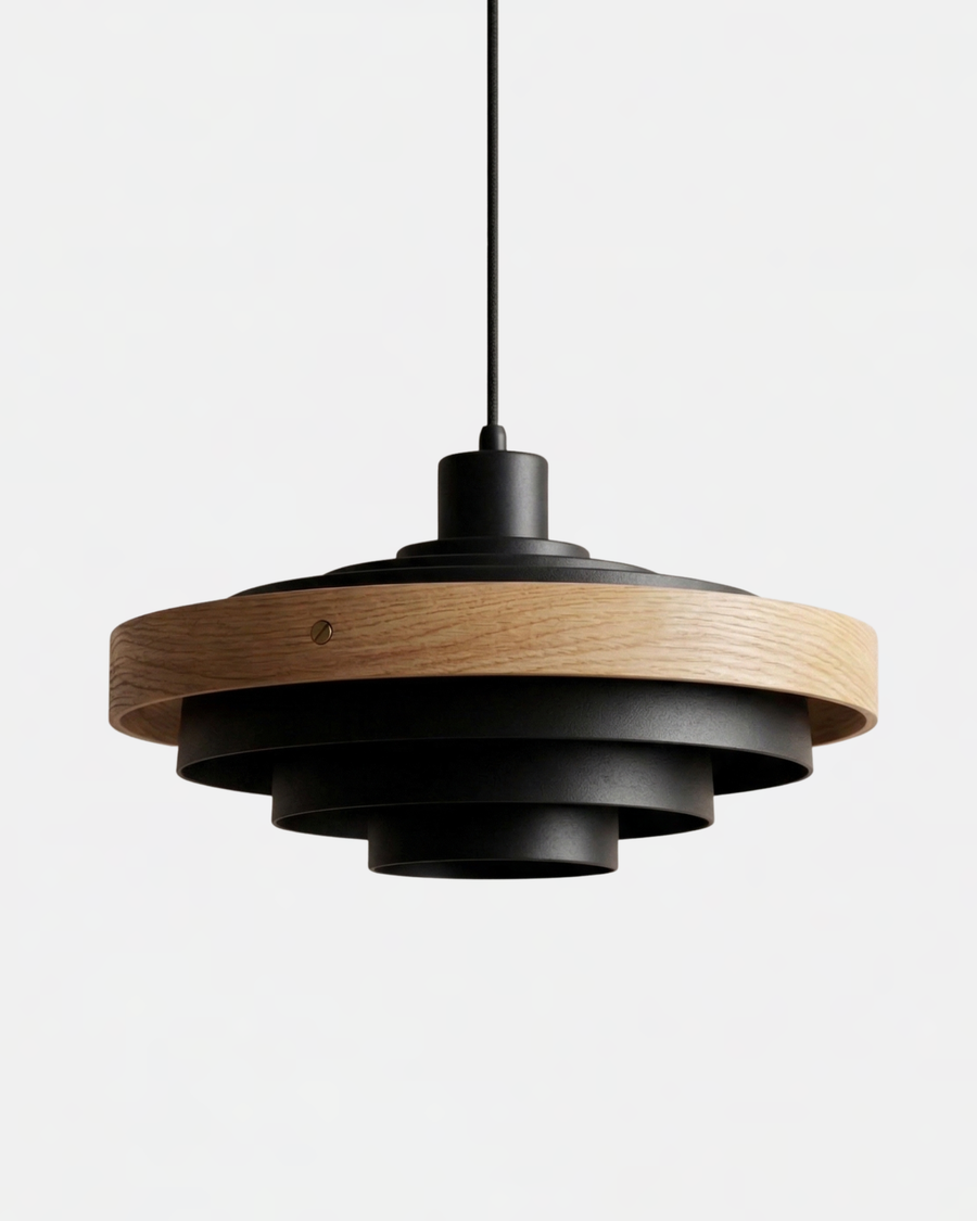 Suspension Nola – métal & bois – Lumsky