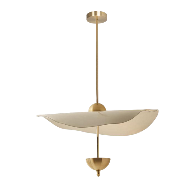Suspension Solan – vasque crème et laiton – Lumsky