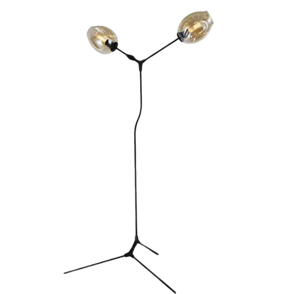 Lampadaire Nera – abat-jour verre – Lumsky