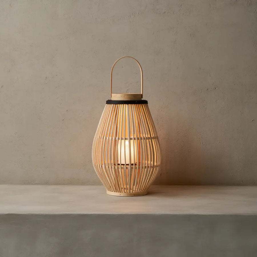Lampadaire Bamba – bambou naturel, éclairage chaleureux – Lumsky