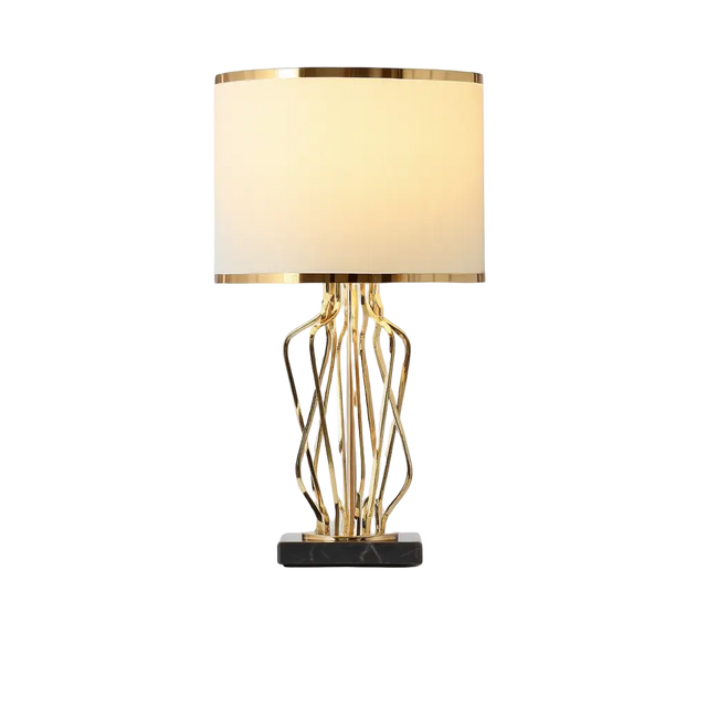 Lampe de table Endis – métal noir et doré, 3000 K – Lumsky