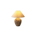 CéramiLight | Élégante Rétro Lampe de Table en Céramique et Lin Lumsky