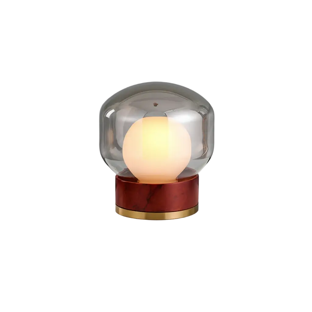Verrelum | Élégante Lampe de Table Moderne en Verre Fumé pour Intérieur Lumsky