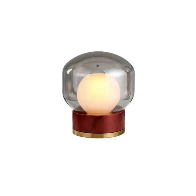 Lampe de table Brun – verre fumé cognac – Lumsky