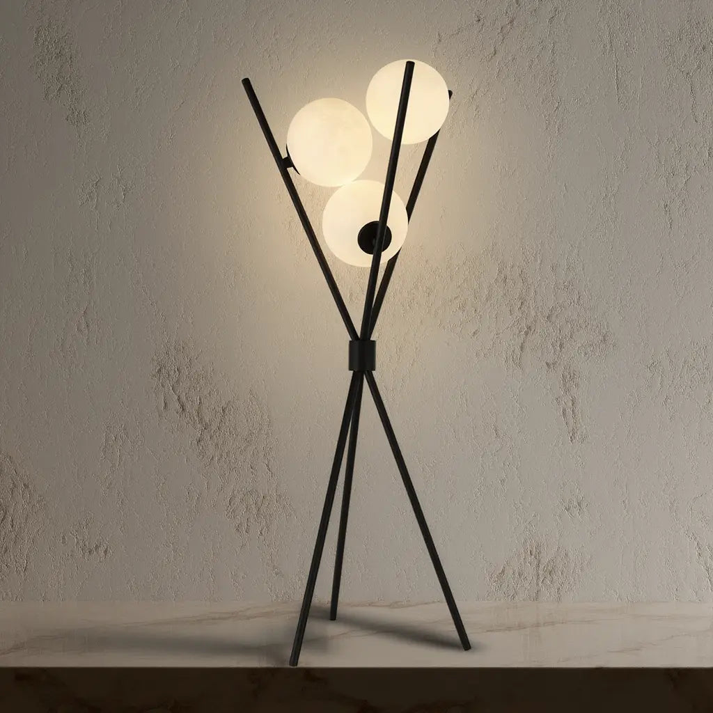LunaSphere | Élégante Lampe de Table Sphérique avec Éclairage LED Lumsky