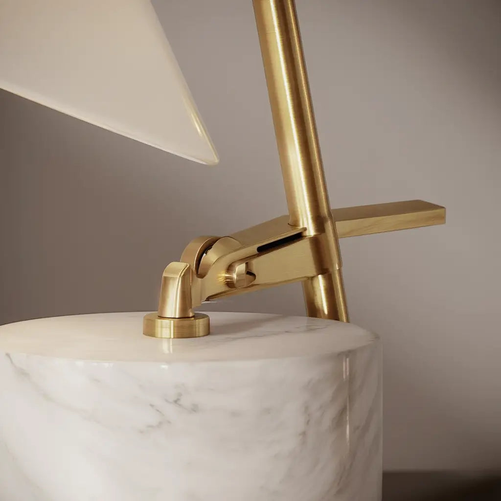 LampMarbre | Élégante Lampe de Table en Métal et Marbre Design Moderne Lumsky
