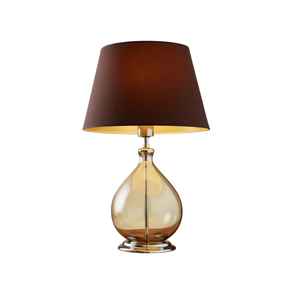 Luminara | Élégante Lampe de Table en Verre avec Abat-jour Tissu Lumsky