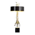 MarbreLamp | Élégante Lampe de Table en Marbre Noir Design Moderne Lumsky
