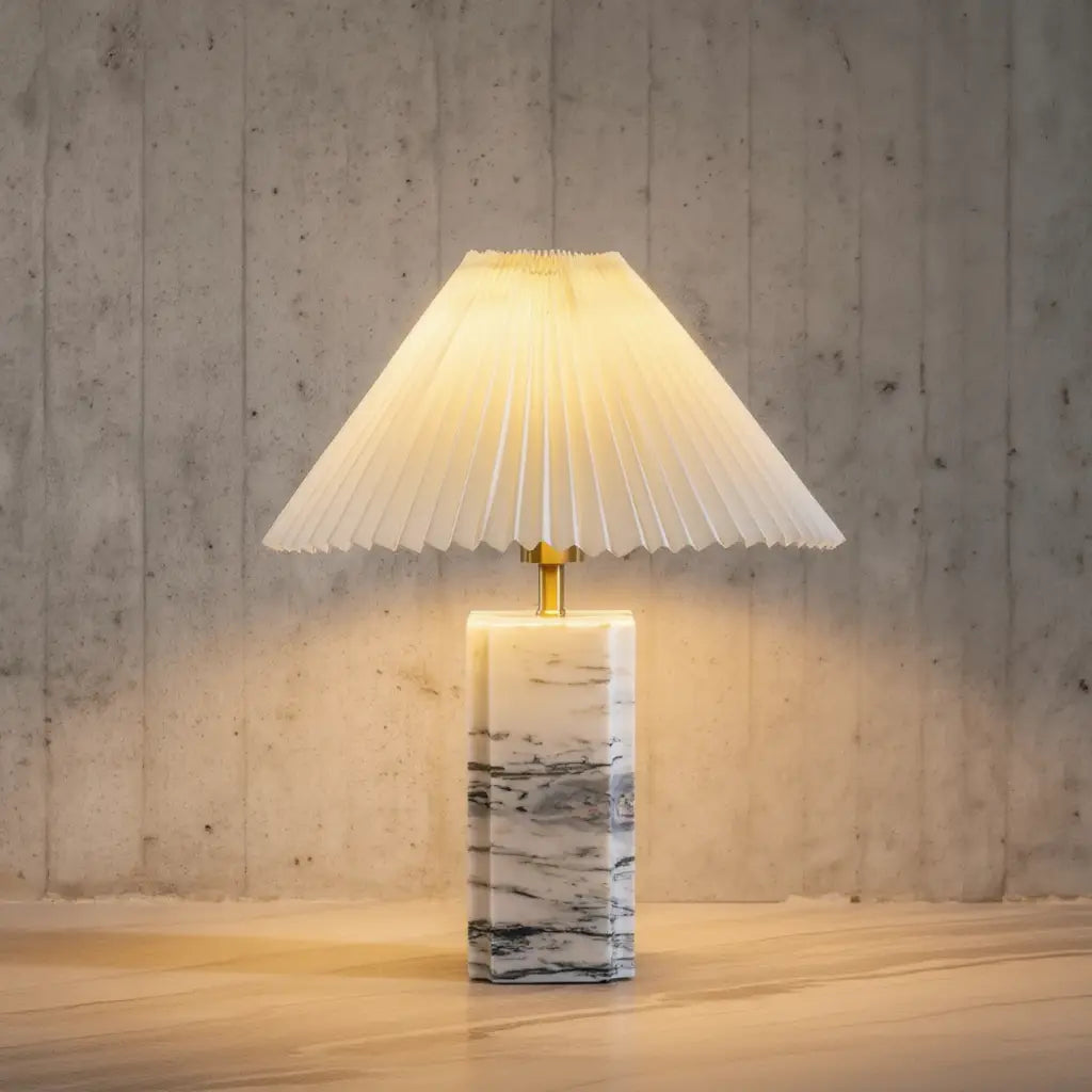 MarbleGlow | Élégante Lampe de Table en Marbre Minimaliste Lumsky