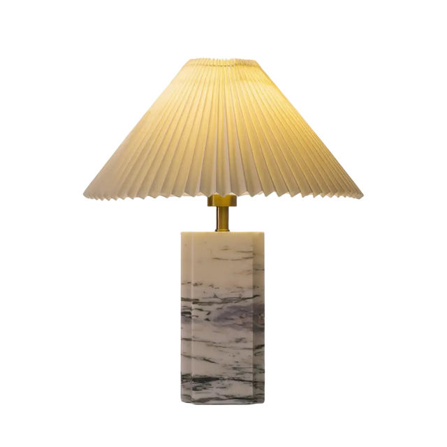 Lampe de table Foro – marbre, ampoule LED – Lumsky