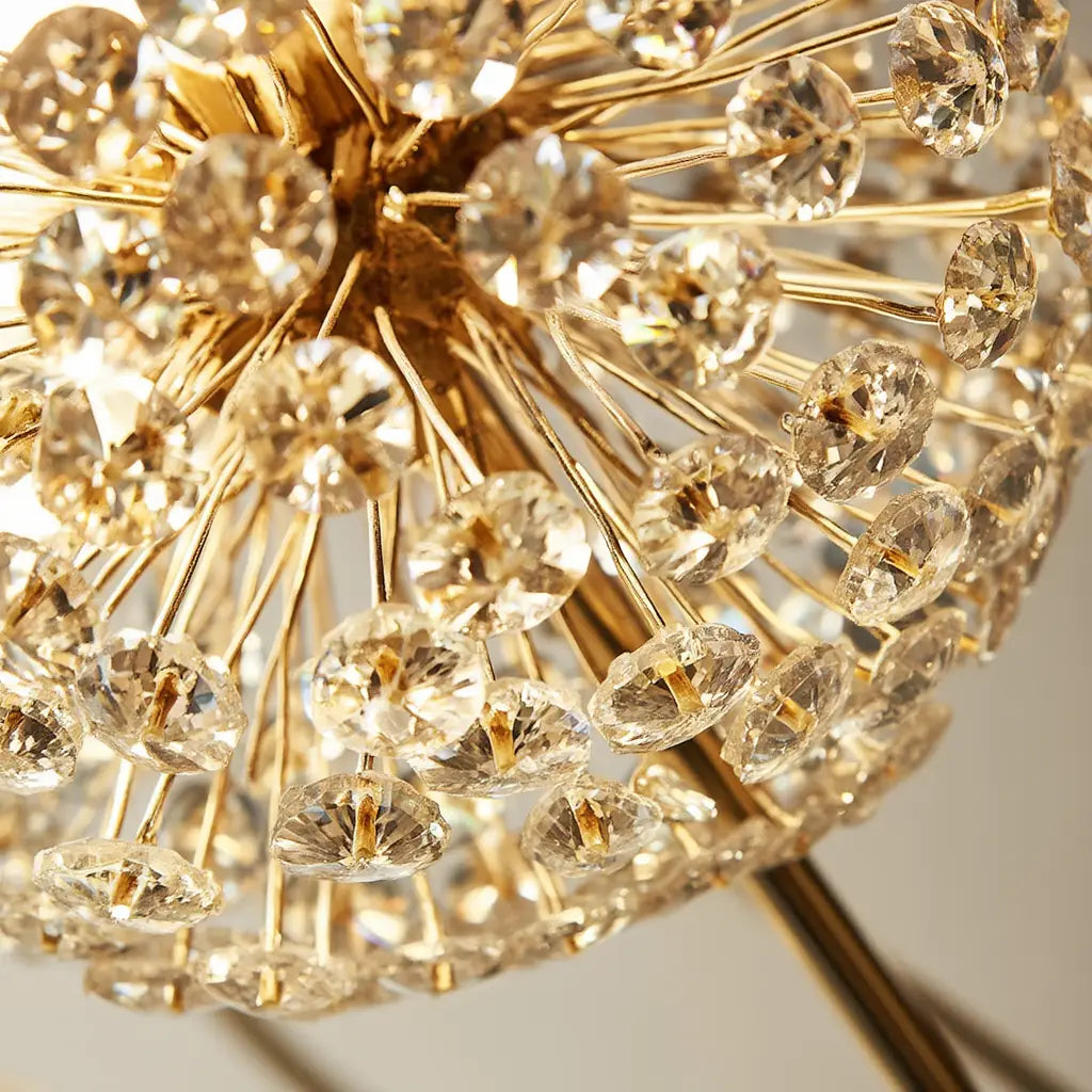 DandelionGlow | Élégante Lampe de Table Sculpturale en Cristal Moderne Lumsky