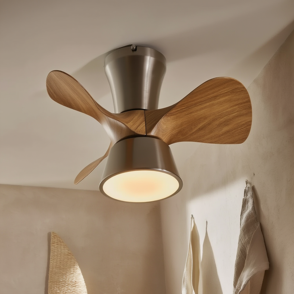 Vela | Ventilateur de Plafond en Métal avec Éclairage Doux | Design Élégant pour Ambiance Chaleureuse 2