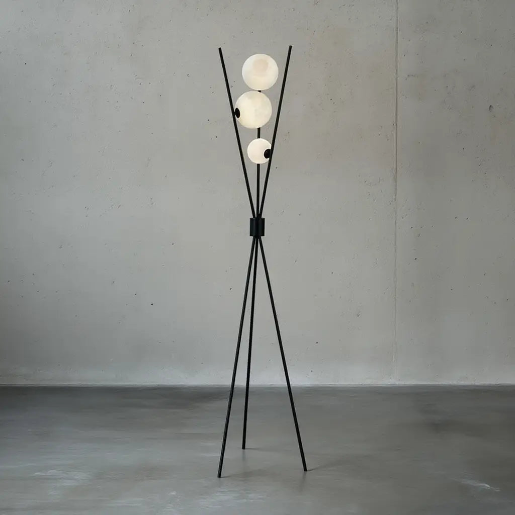 Lunaire | Élégant Lampadaire Design Sphérique avec Éclairage LED Lumsky