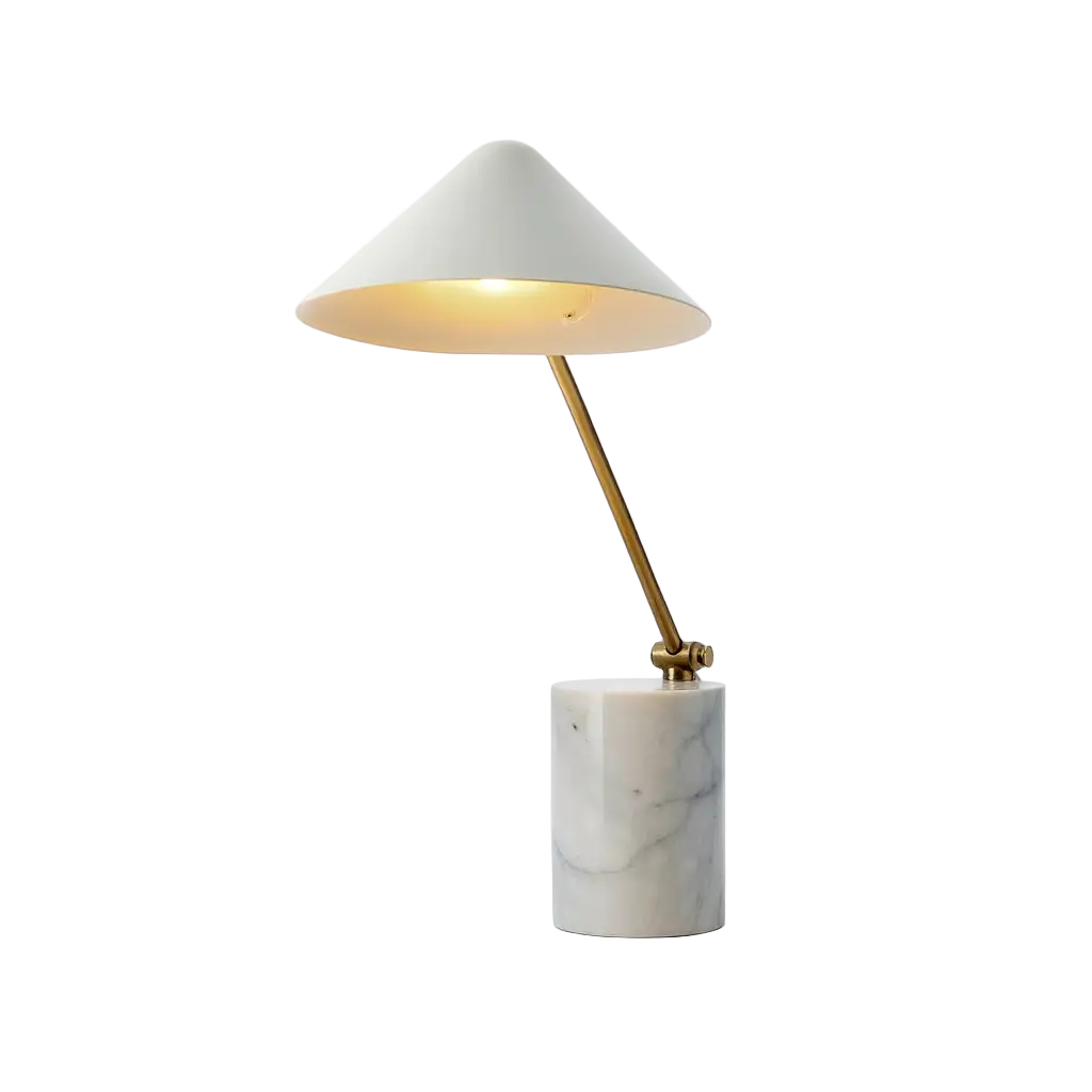 LampMarbre | Élégante Lampe de Table en Métal et Marbre Design Moderne Lumsky