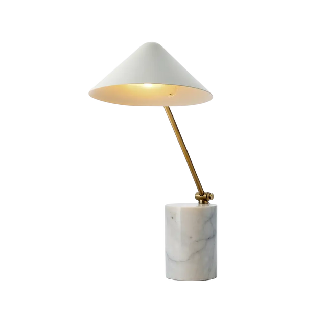 Lampe de table Delos – métal et marbre, lumière chaude – Lumsky