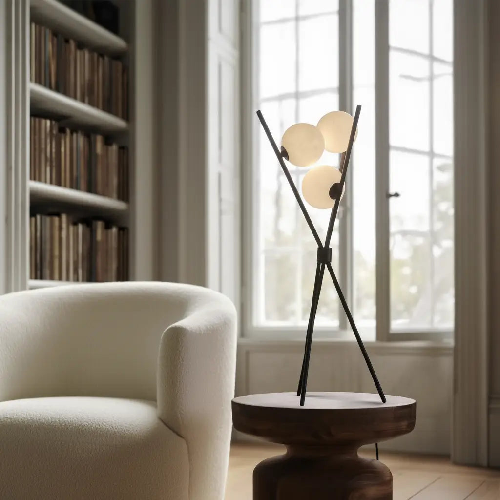 LunaSphere | Élégante Lampe de Table Sphérique avec Éclairage LED Lumsky