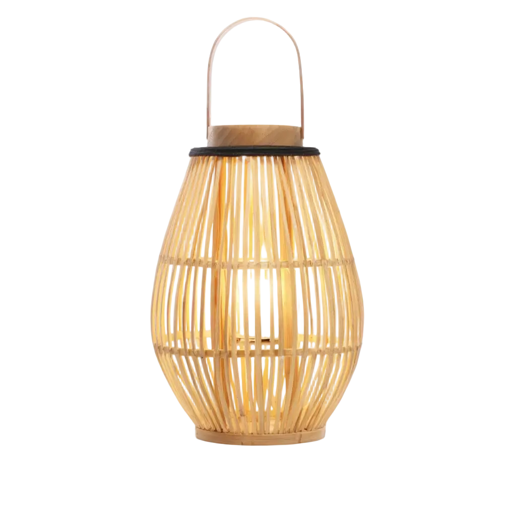 BambooGlow | Élégant Lampadaire Moderne en Bambou Naturel Lumsky