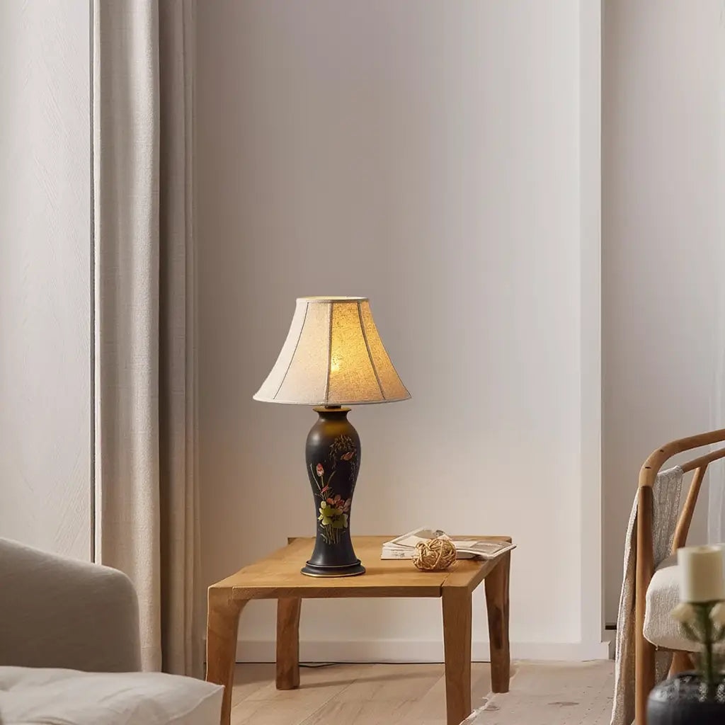 LotusGlow | Élégante Lampe de Table Sculpturale en Céramique Design Lumsky