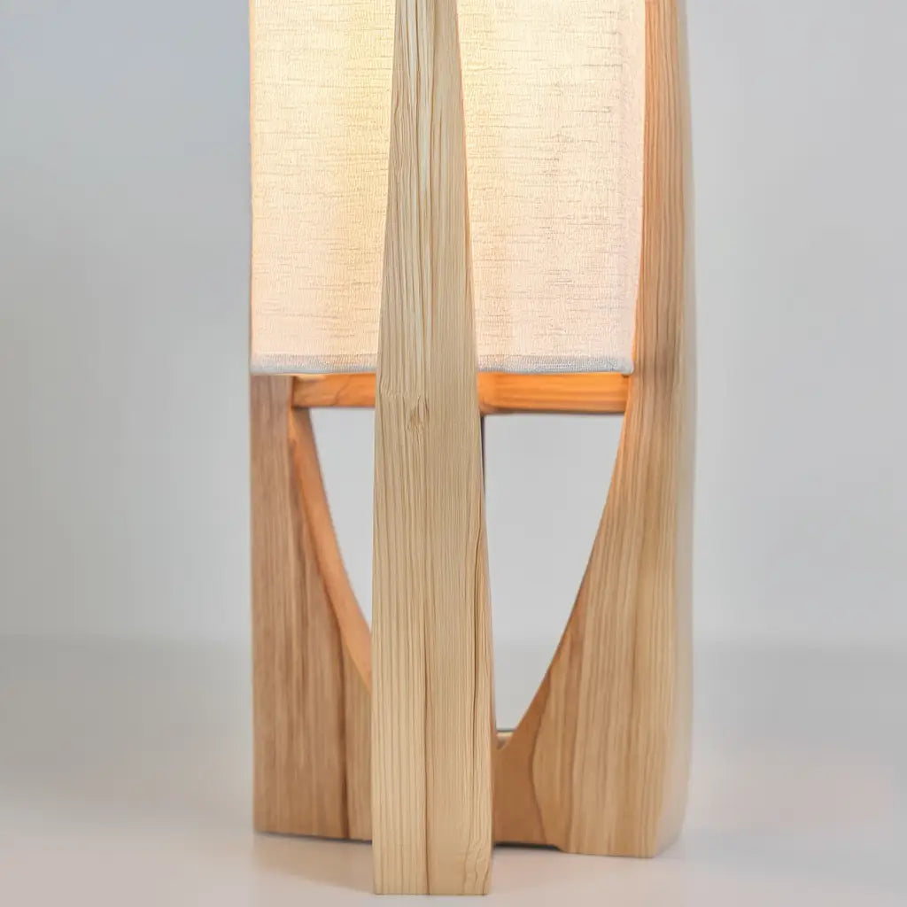 NoyerZen | Élégant Lampadaire Design en Bois Massif avec Éclairage LED Lumsky