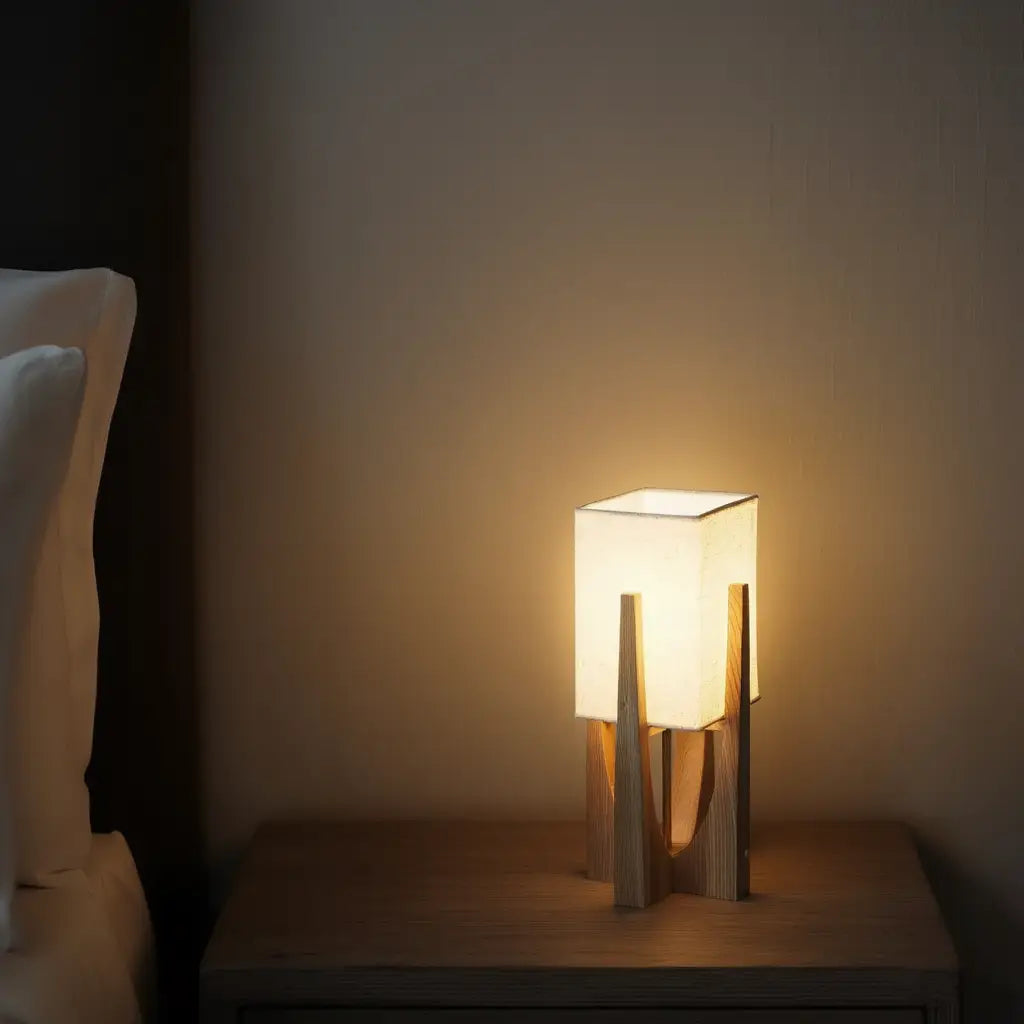 NoyerZen | Élégant Lampadaire Design en Bois Massif avec Éclairage LED Lumsky