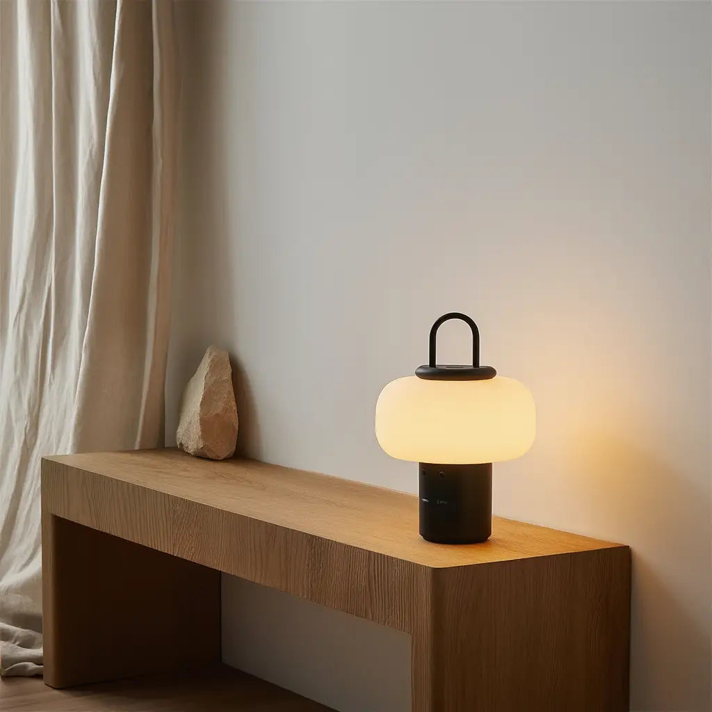 VerreNordique | Élégante Lampe de Table en Verre Design Contemporain Lumsky