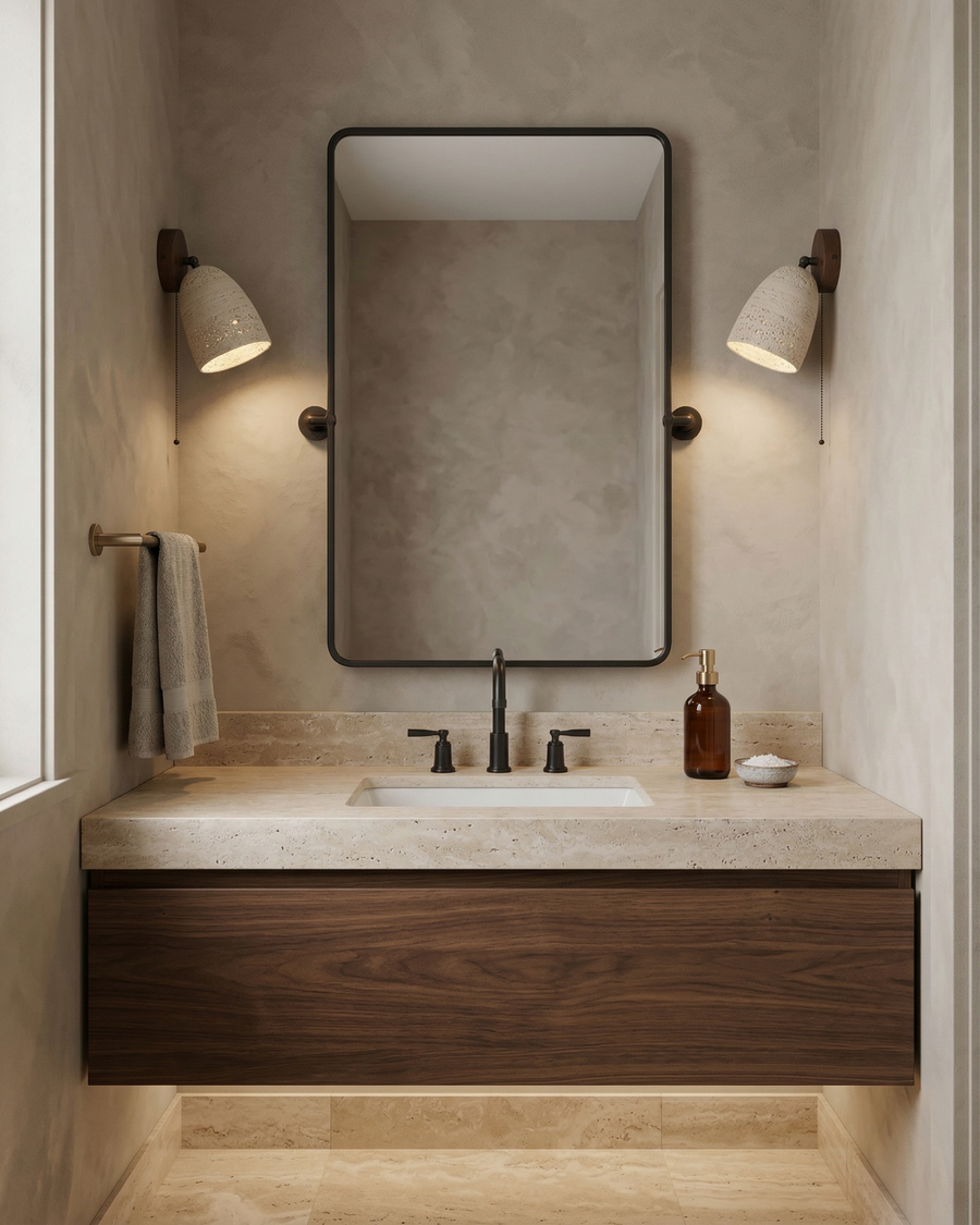 Applique murale Momem – travertin naturel – Lumsky