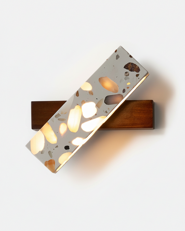 Applique murale Salufe – terrazzo & bois – Lumsky