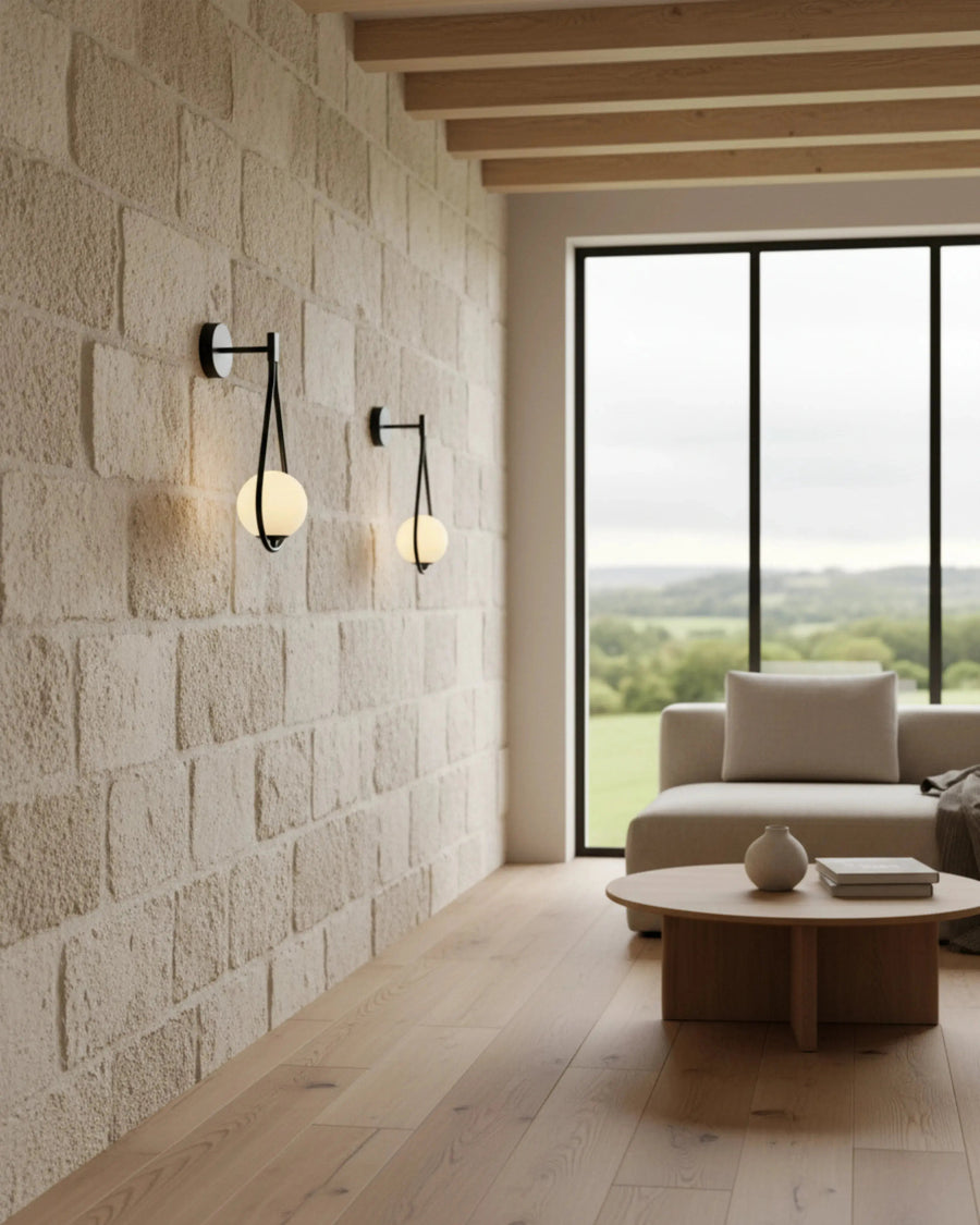 Nabur Wall Light – gold or black – Lumsky