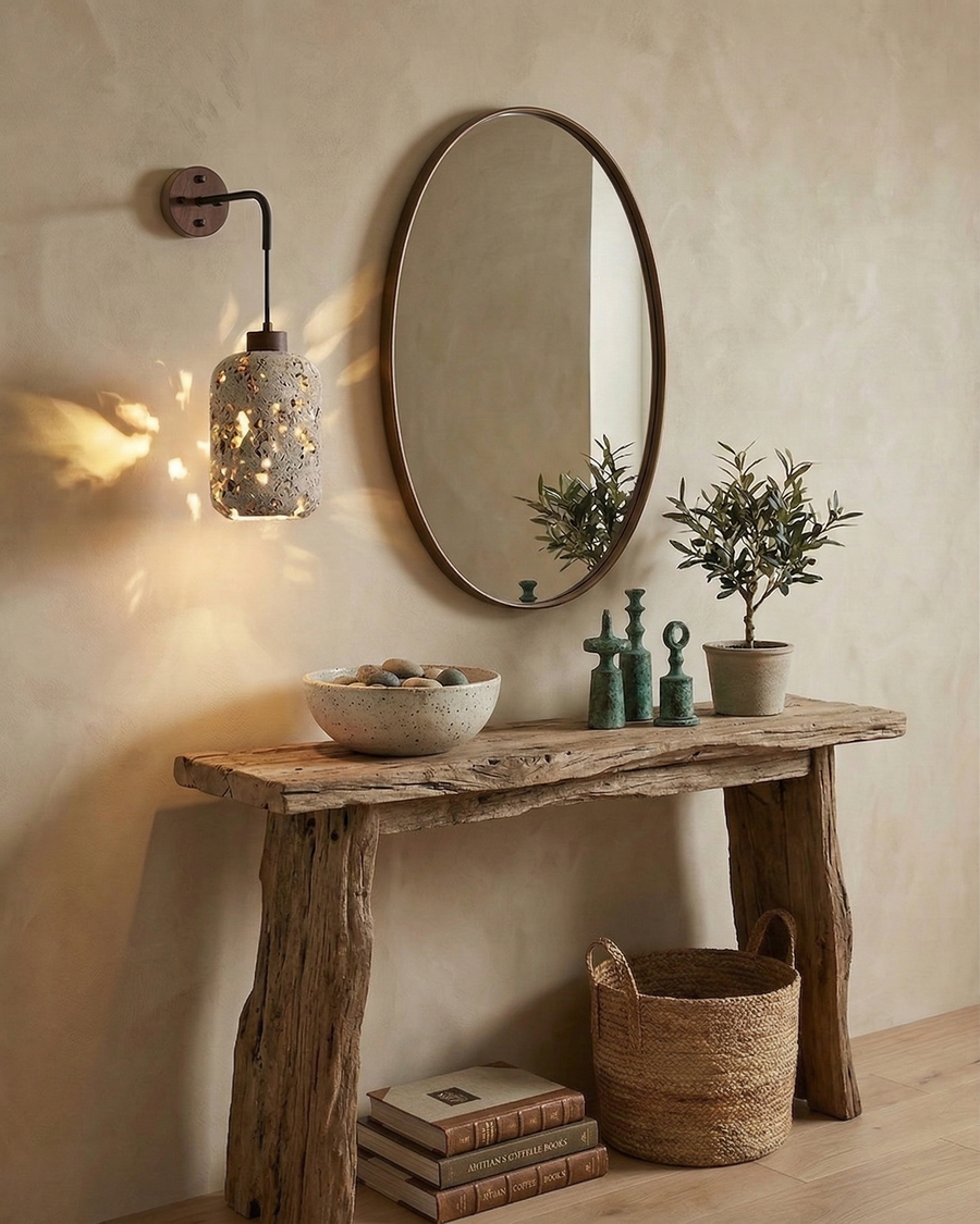 Applique murale Damol – travertin naturel – Lumsky