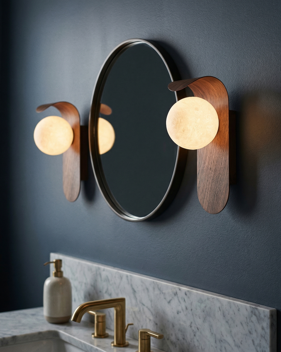 Applique murale Late – métal finition bois – Lumsky