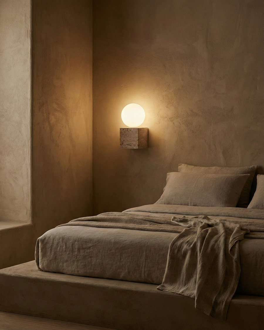 Applique murale Niren – travertin naturel – Lumsky