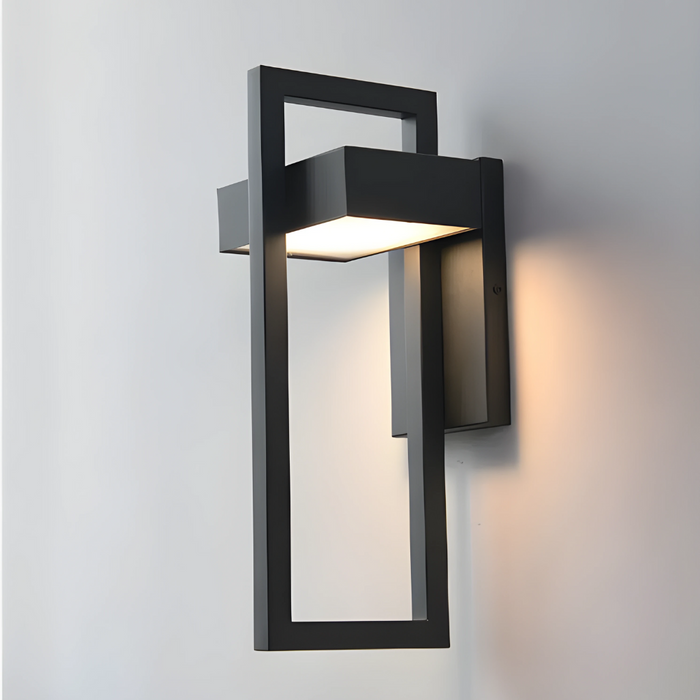 Applique murale extérieure LED – aluminium noir, double faisceau – Lumsky