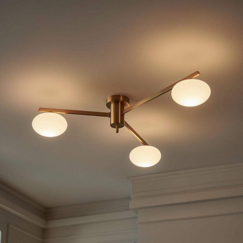 Éclairage LED | Plafonnier Sculptural avec Finition Premium pour Ambiance Chaleureuse 2