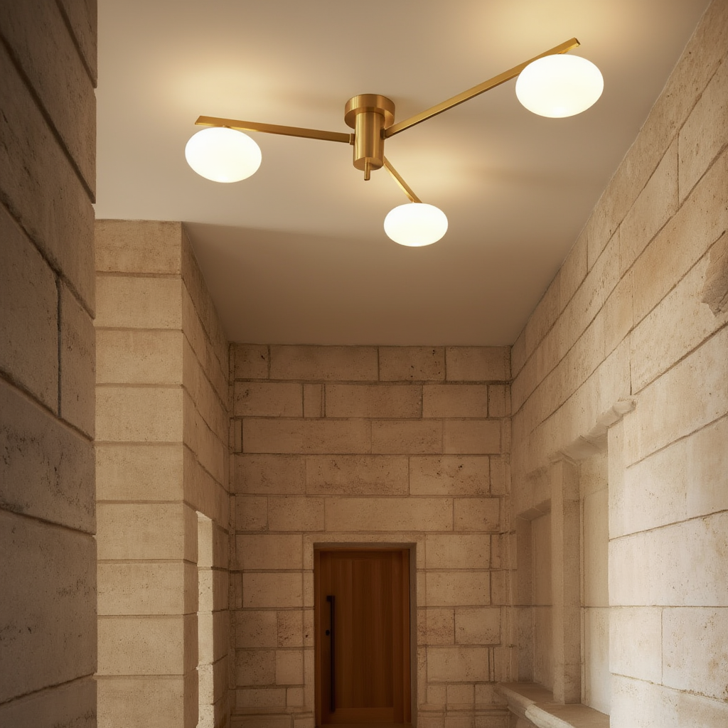 Éclairage LED | Plafonnier Sculptural avec Finition Premium pour Ambiance Chaleureuse 5