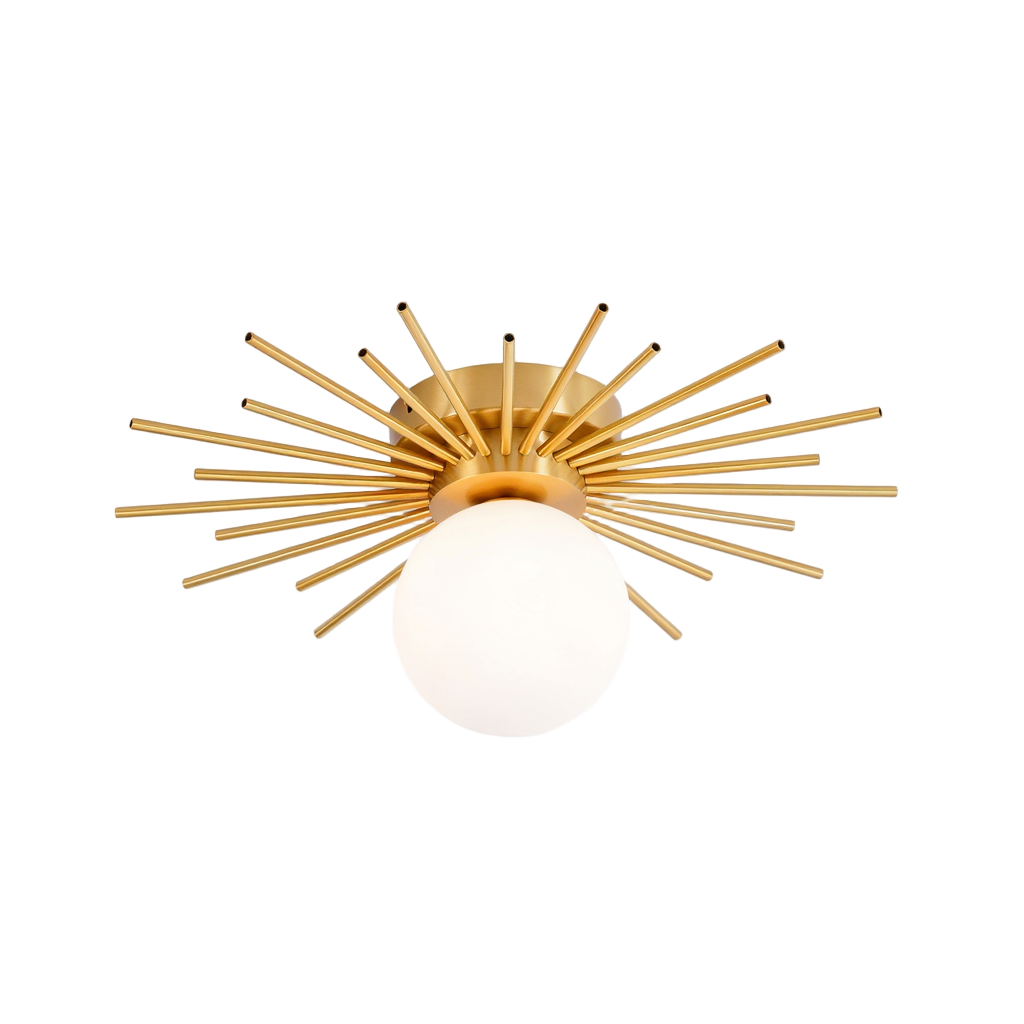 Plafonnier LED Minimaliste avec Finition en Laiton | Éclairage Doux pour Ambiance Chaleureuse 1