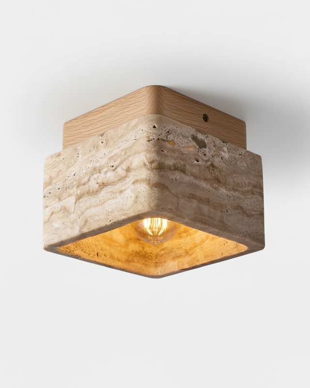 Plafonnier Efopig – bois naturel – Lumsky